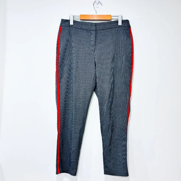 HIGHLINE COLLECTIVE Plaid Black & White Pants w/ Red Stripe | Size 10 * - Picture 7 of 9